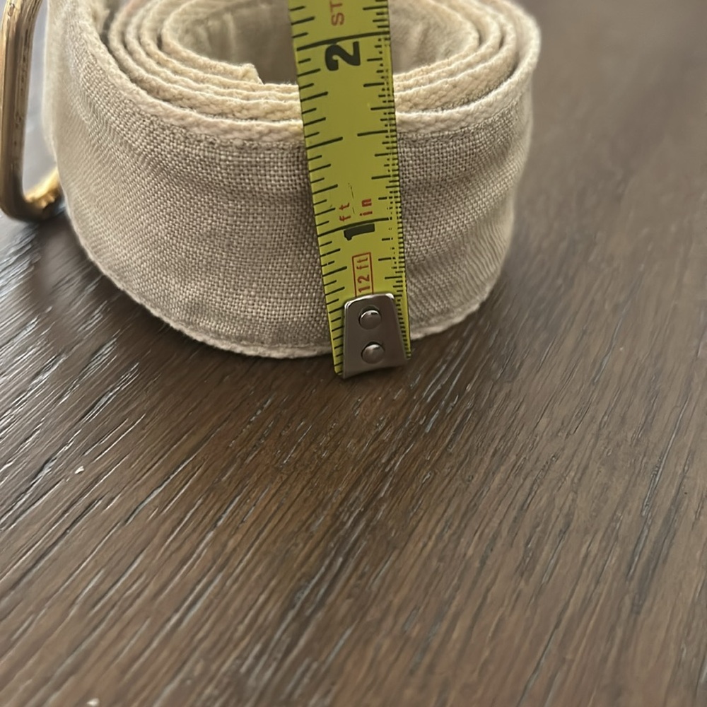 CHANEL Vintage Tan color Canvas Belt with Gold Buckle - Picture 7 of 8